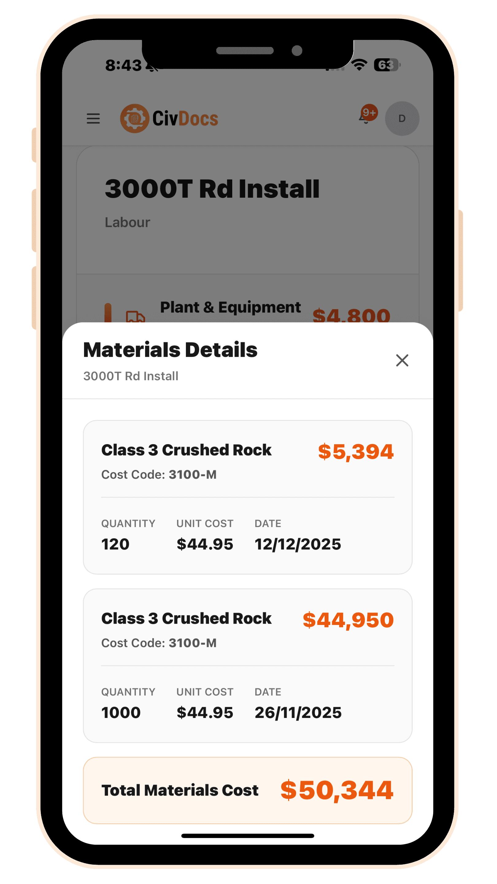 Materials Costing Reports